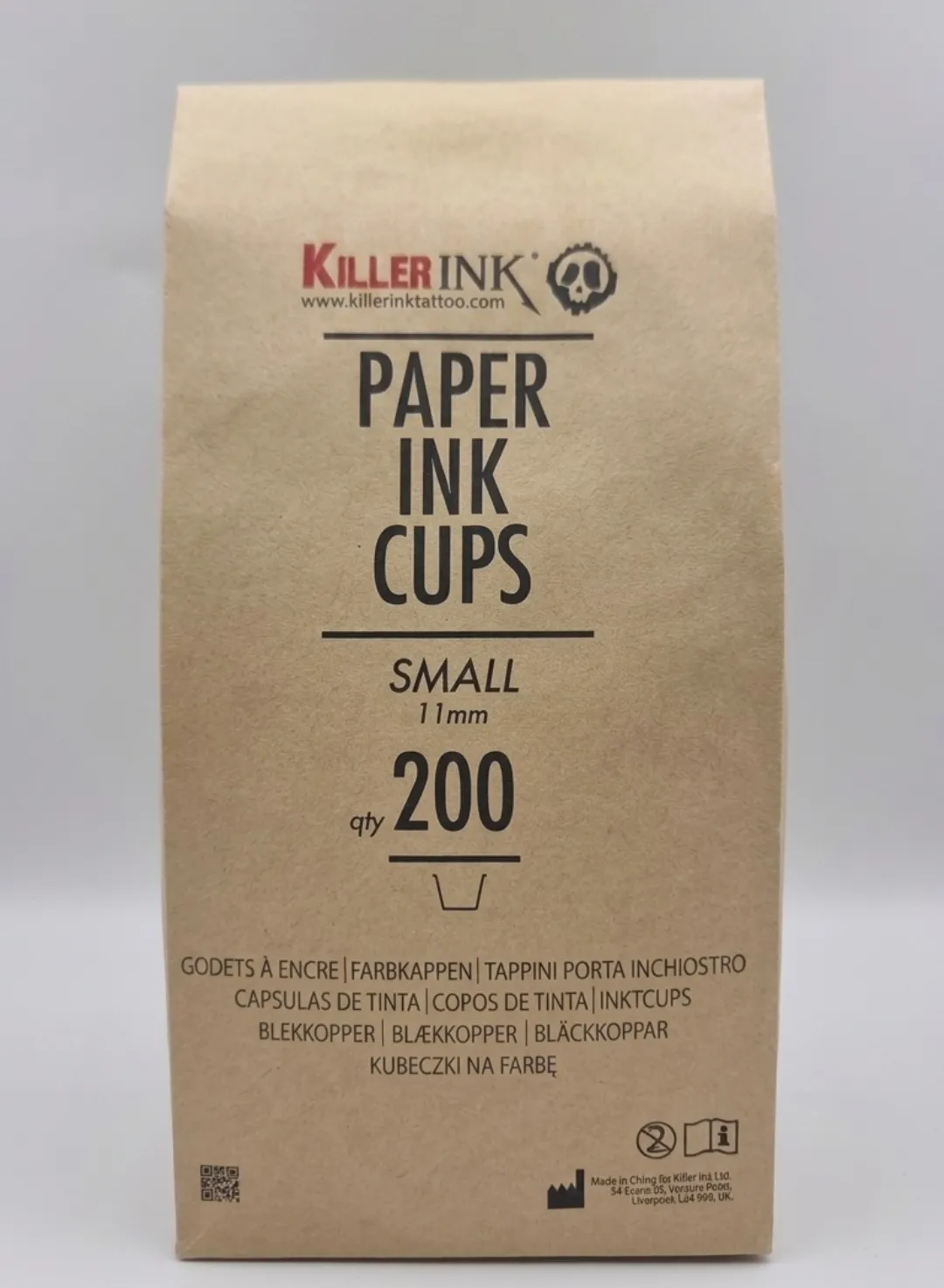 PAPER INK CUPS 200 PZ 11 MM