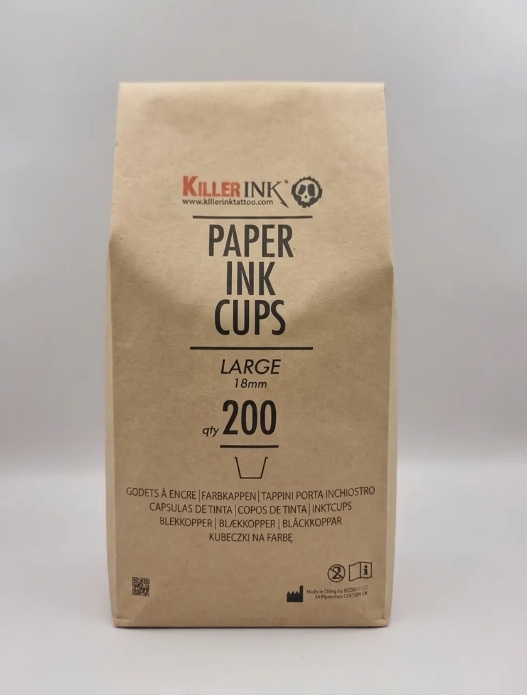 PAPER INK CUPS 200 PZ 18 MM